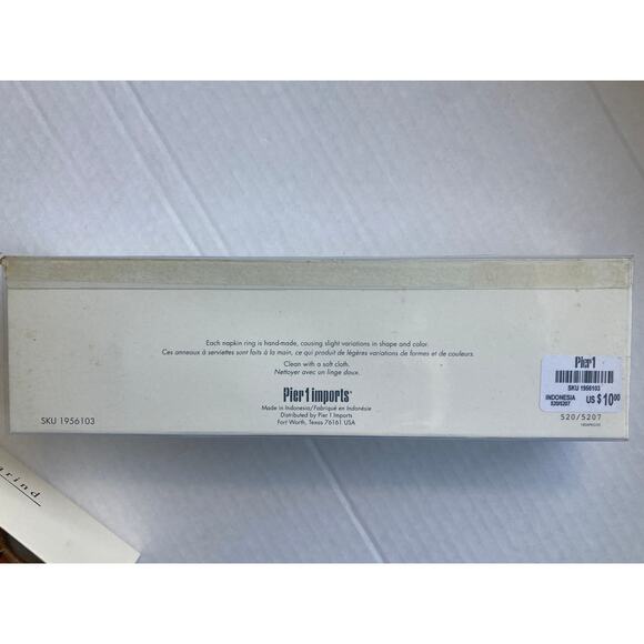 PIER1 IMPORTS ~  8  Tamarind dining napkin rings Safari, NIB Discontinued Cool - Picture 4 of 11